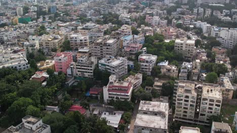 Vista-Aérea-De-Hyderabad,-La-Capital-Y-Ciudad-Más-Grande-Del-Estado-Indio-De-Telangana.
