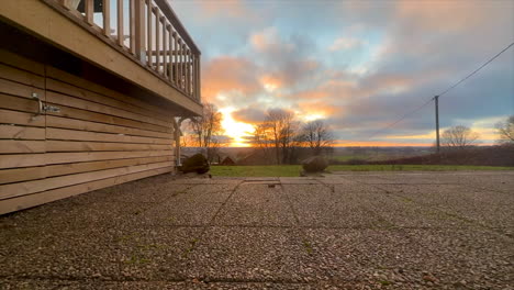 Timelapse-of-sunrise-from-backyard-house-view
