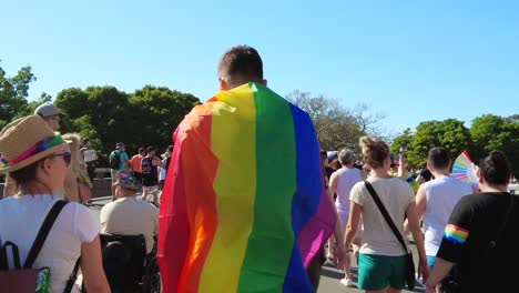 On-the-5th-March-2023,-over-120,000-marched-across-the-Sydney-Harbour-Bridge-for-the-final-day-of-Sydney-WorldPride