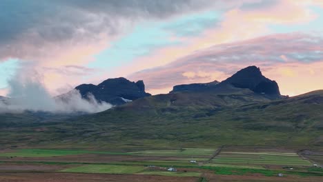 Scenic-Countryside-Landscape-At-Borgarfjordur-Eystri-Fishing-Village-In-East-Iceland