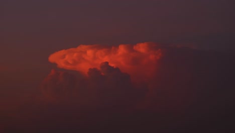 Amazing-vibrant-cumulonimbus-clouds-movement-in-twilight-sky-at-sunset