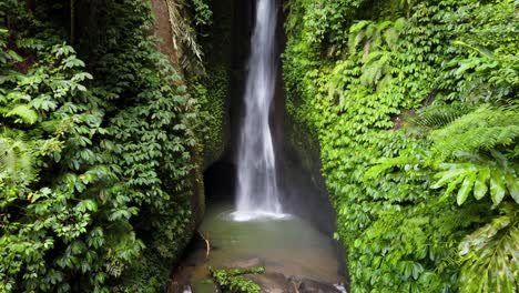 Leke-Leke-waterfall-in-Bali-Indonesia-secluded-in-tropical-jungle-scenery-and-lush-green-forest-vegetation