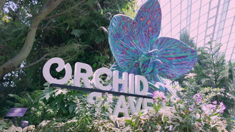 Orchideenausstellungen-Im-Gardens-By-The-Bay-In-Singapur