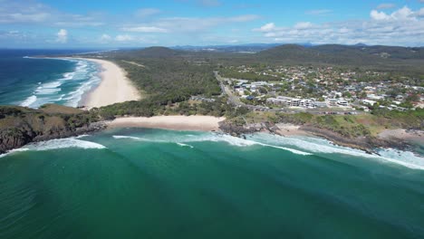 Panorama-Of-Cabarita-Beach-And-Norries-Headland-In-New-South-Wales,-Australia