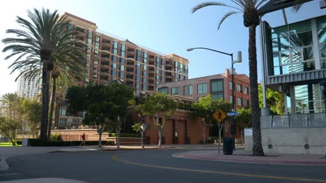 4K-Still-Shot-of-Sunny-Summer-Day-on-Island-and-Union-Ave-in-Downtown-San-Diego-on-9