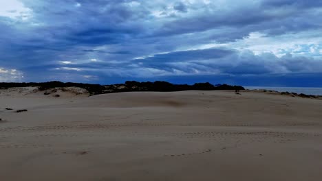 a-sandy-beach-with-a-few-clouds-in-the-sky-above-it-and-a-few-plants-growing-on-the-sand