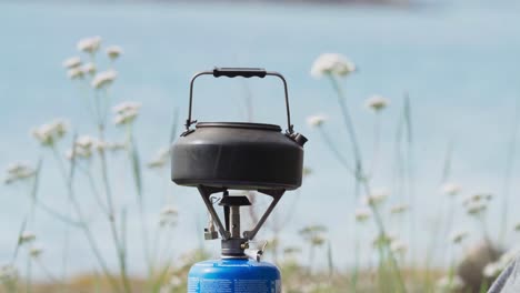 Portable-and-Lightweight-Camping-Stove,-Vangsvik,-Norway---Close-Up