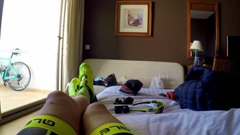 Road-cycle-training-Calpe-Spain-relaxing-after-a-long-cycle-in-the-mountains-on-a-winter-day