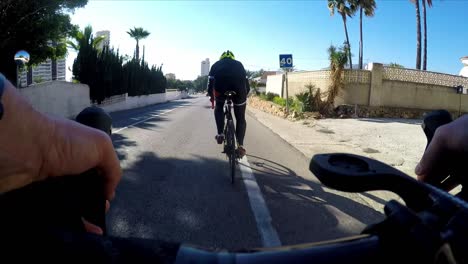 Road-cycling-training-calpe-Spain-cycling-fast-on-the-road-to-Calpe-winter-morning