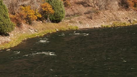 Arroyo-Que-Fluye-En-El-Cañón-Negro-Del-Parque-Nacional-Gunnison-En-Colorado,-Estados-Unidos