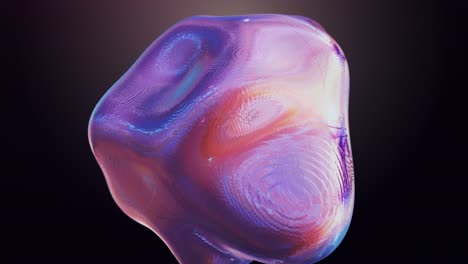 Verwandelnde-Blob-Neonkugel-Mit-Seidiger-Textur.-Abstrakte-Animation