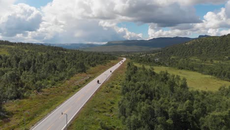 Norwegian-National-Road-9-Thoroughfare-In-Setesdalen-Valley-In-Telemark-County,-Norway