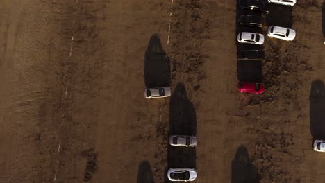 Aerial-shot-of-parking-lot-in-Spain