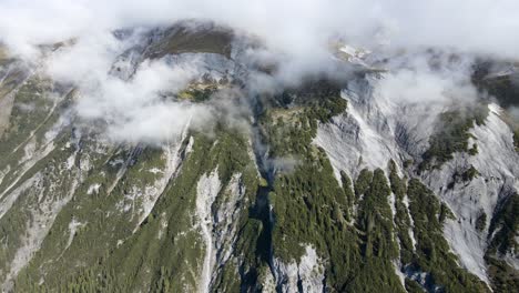 -Switzerland,-La-Selva,-Alps,-Rocks,-Clouds,-Impressive,-Nature,-Tourism,-Swiss,