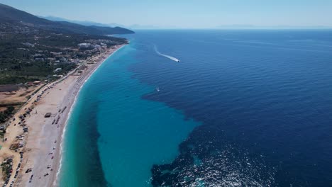 Ionian-Paradise:-Vast-Beaches-and-Summer-Bliss-on-Albania's-Blue-Deep-Sea-Shoreline---Vacation-Delight