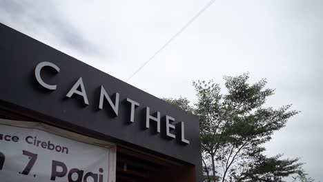 Close-up-of-Canthel-sign-on-the-building-in-Cirebon-on-Indonesia