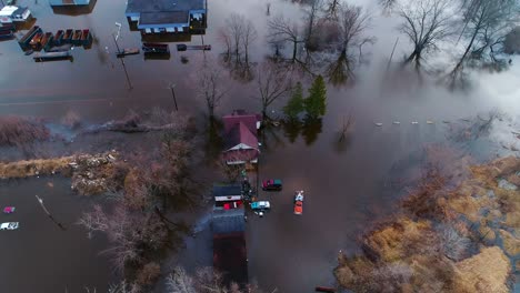 Homes-Destroyed-Flooding-Devastation-Under-Water-Global-Warming-Earth-Cinematic-Drone
