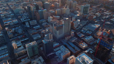 Aerial-View-of-Downtown-Oakland-in-Alameda-County,-California,-United-States