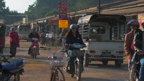 Bustling-Asian-Authentic-Street-Market-Myanmar-People-4K