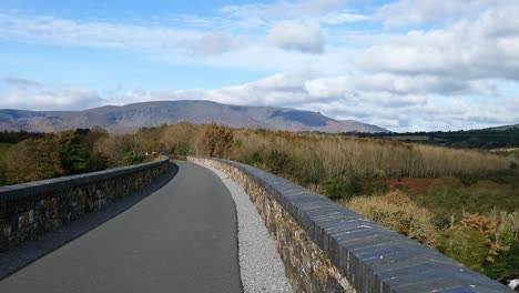 Comeragh-Mountains-from-Kilmacthomas-viaduct-on-waterford-greenway-on-a-bright-winter-day