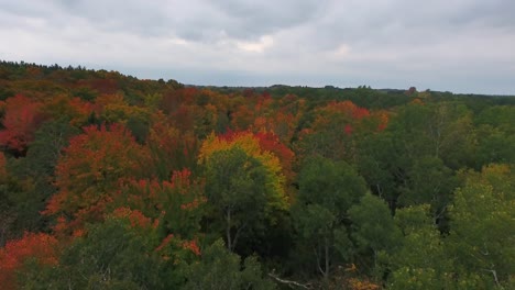 Lake-Michigan-Aerial-Fall-Color-Flyover