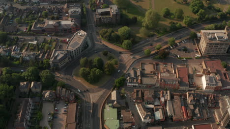 Pan-down-aerial-shot-over-Maidenhead-roundabout