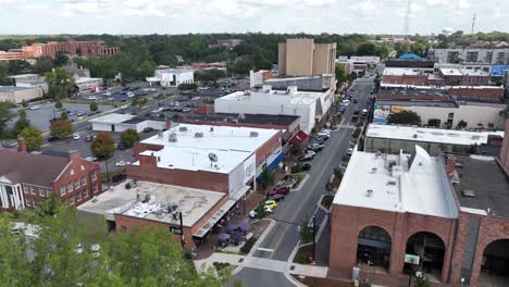 downtown-hickory-push-in-over-the-treetops-aerial