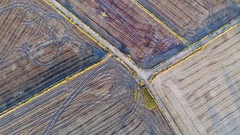 Drone-shot-of-some-farming-fields-