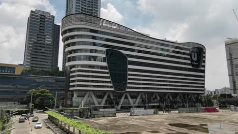 Unilever-Exterior-Head-Office-Building-in-Bangkok,-A-Leading-Consumer-Manufacturer-in-Thailand