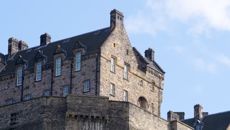 Close-Up-To-Edinburgh-Castle-On-Blue-Sky-Background