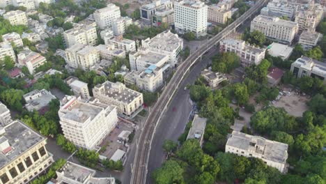 Luftaufnahmen-Der-U-Bahn-Von-Hyderabad-Mitten-In-Der-Stadt