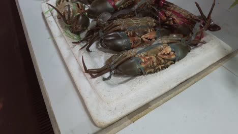 Giant-smoothback-crabs-for-sale-at-the-local-market-in-Surigao-City,-affectionately-called-the-Smelly-Market