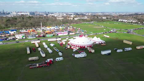 Circus-and-funfair-
Blackheath-Southeast-London-drone,aerial