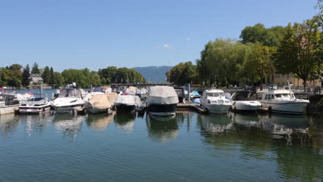 Picturesque-Harbor-View-of-Lindau,-Germany---Static-Shot
