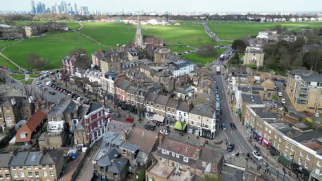 Blackheath-village-high-street-Southeast-London-drone,aerial