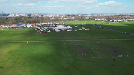 Circus-and-funfair-Blackheath-Southeast-London-drone,aerial-4K-footage