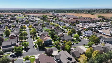 Evans-colorado-tuscany-village-drone-rise-over-clean-air-crisp-fall-colors-2023