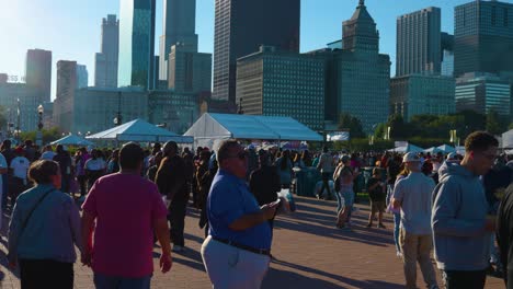 tourist-from-all-over-the-world-gather-in-the-city-of-Chicago-during-a-hot-summer-afternoon-to-enjoy-the-delicious-food-that-Vendors-make-from-the-Taste-of-Chicago-during-mid-year