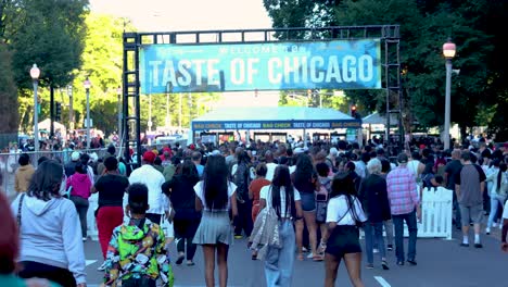 tourist-from-all-over-the-world-gather-in-the-city-of-Chicago-during-a-hot-summer-afternoon-to-enjoy-the-delicious-food-that-Vendors-make-from-the-Taste-of-Chicago-during-mid-year
