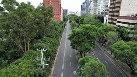 drone-shot-of-totally-empty-main-street-in-mexico-city