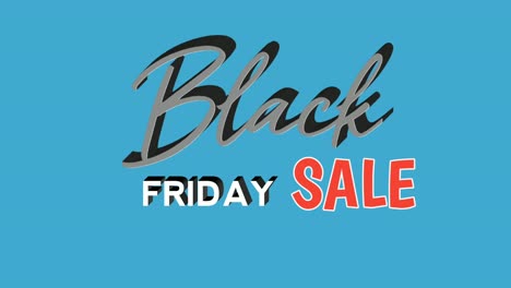 Black-Friday-sale-text-cartoon-animation-motion-graphics-on-blue-background-for-discount,shop,-business-concept-video-elements-chroma-key