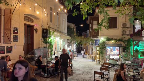 Evening-Scenery-in-the-Streets-of-Alacati-in-Turkey-during-Summer-Season