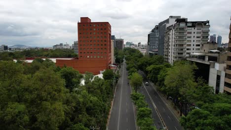backwards-drone-shot-of-totally-empty-streets-in-mexico-city-in-polanco