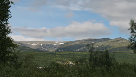 Lapland-summer-time-lapse,-Northern-Scandinavia,-Europe