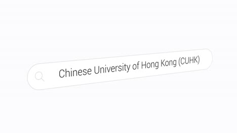 Typing-Chinese-University-of-Hong-Kong-on-the-Search-Engine