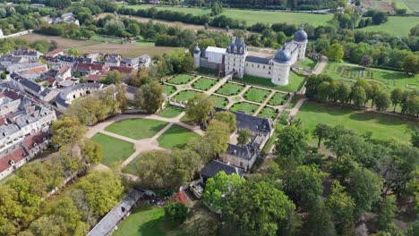 Aerial-view-of-Valençay-Castle,-France