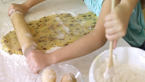 Kids-preparing-dessert-in-kitchen