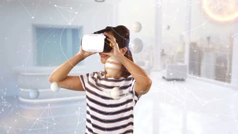Digitally-generated-video-of-woman-using-virtual-reality-headset-4k