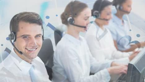 Man-working-in-Callcenter-with-colleagues