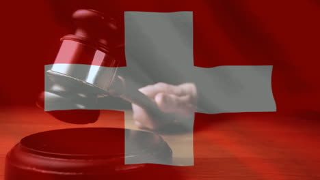 Digital-animation-of-Switzerland-flag-4k